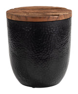 Duskan Natural & Black Storage Side Table by Zuomod at Eve Furniture