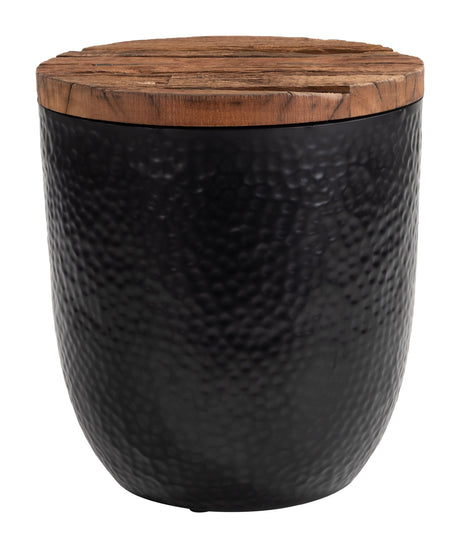 Duskan Natural & Black Storage Side Table by Zuomod at Eve Furniture