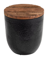 Duskan Natural & Black Storage Side Table by Zuomod at Eve Furniture