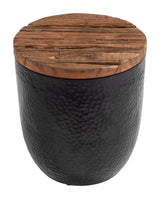 Duskan Natural & Black Storage Side Table by Zuomod at Eve Furniture