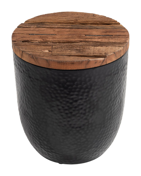 Duskan Natural & Black Storage Side Table by Zuomod at Eve Furniture