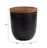 Duskan Natural & Black Storage Side Table by Zuomod at Eve Furniture