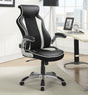 Dustin Black/Silver Adjustable Height Office Chair by Coaster at Eve Furniture