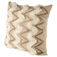 Duston II Tan and White Zig Zag Decorative Pillow Cover by Mercana at Eve Furniture