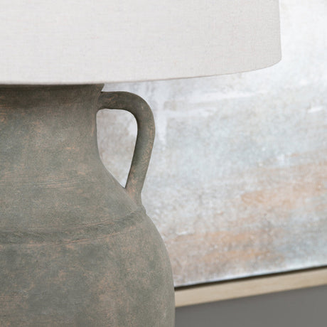 Dutton Matte Green/Beige Table Lamp by Crestview at Eve Furniture