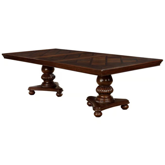 Alpena Brown Cherry Dining Table by Furniture of America at Eve Furniture