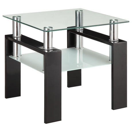 Dyer Black 3-Piece Rectangular Coffee and End Table Set by Coaster at Eve Furniture