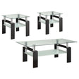 Dyer Black 3-Piece Rectangular Coffee and End Table Set by Coaster at Eve Furniture