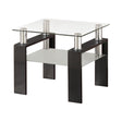 Dyer Black Tempered Glass End Table with Shelf by Coaster at Eve Furniture