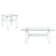 Dyer White 2-Piece Rectangular Coffee and End Table Set by Coaster at Eve Furniture
