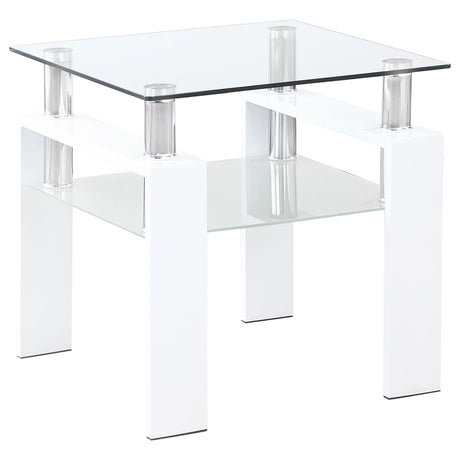 Dyer White 3-Piece Rectangular Coffee and End Table Set by Coaster at Eve Furniture