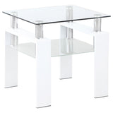 Dyer White 3-Piece Rectangular Coffee and End Table Set by Coaster at Eve Furniture