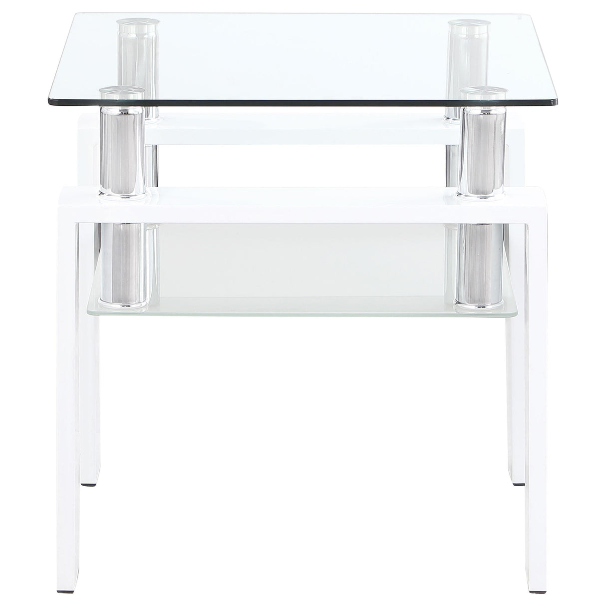 Dyer White 3-Piece Rectangular Coffee and End Table Set by Coaster at Eve Furniture