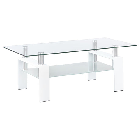 Dyer White 3-Piece Rectangular Coffee and End Table Set by Coaster at Eve Furniture