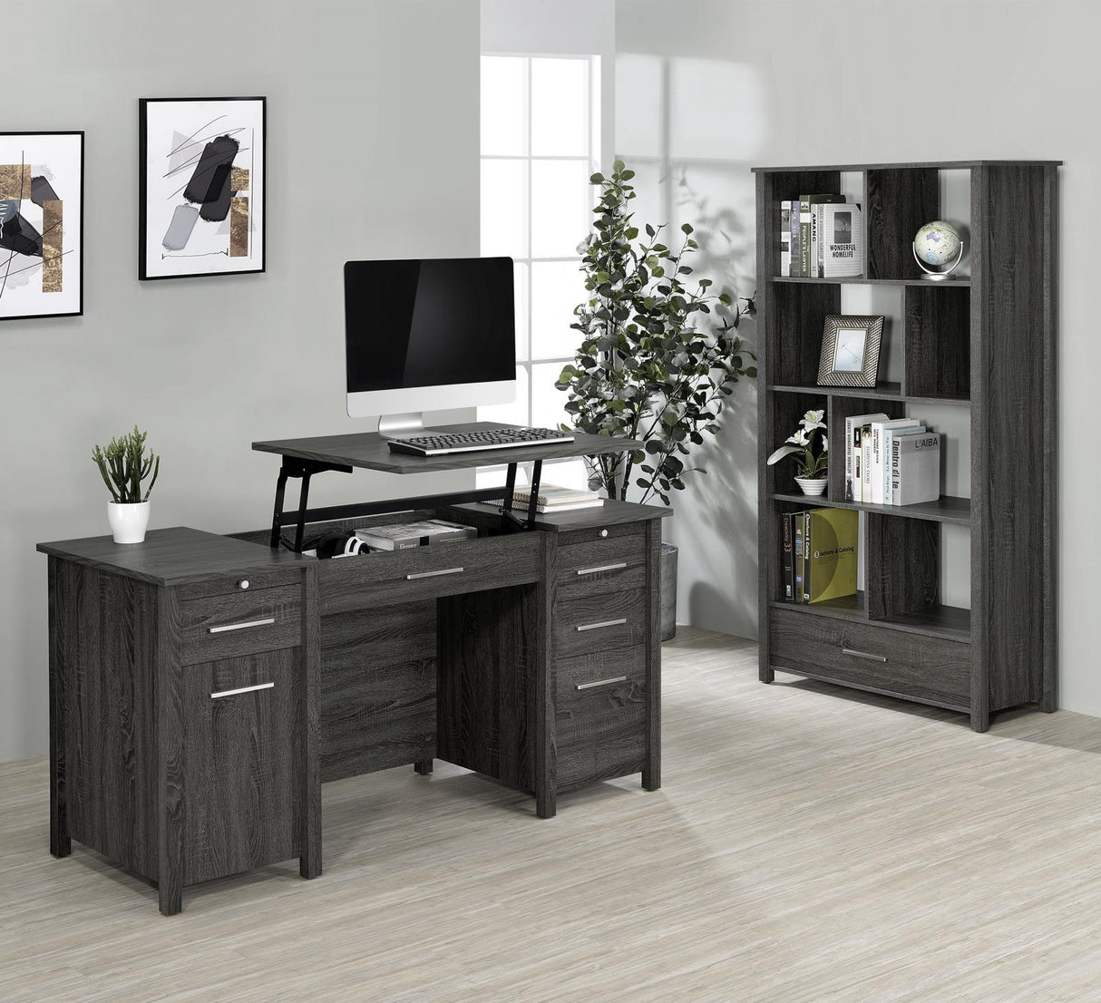 Dylan 4-Drawer Lift Top Office Desk