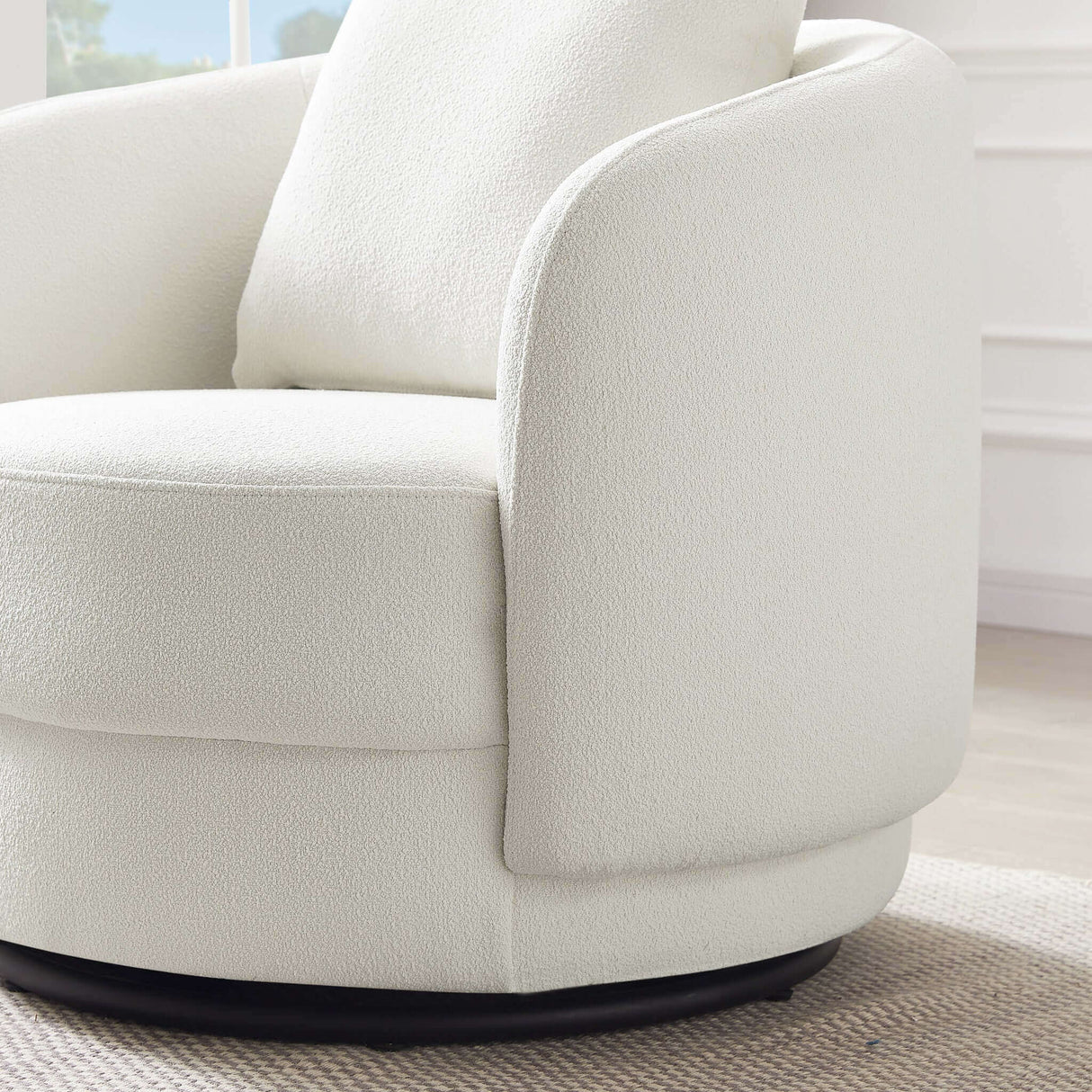 Dylan Beige Boucle Lounge Chair by Ashcroft Furniture at Eve Furniture