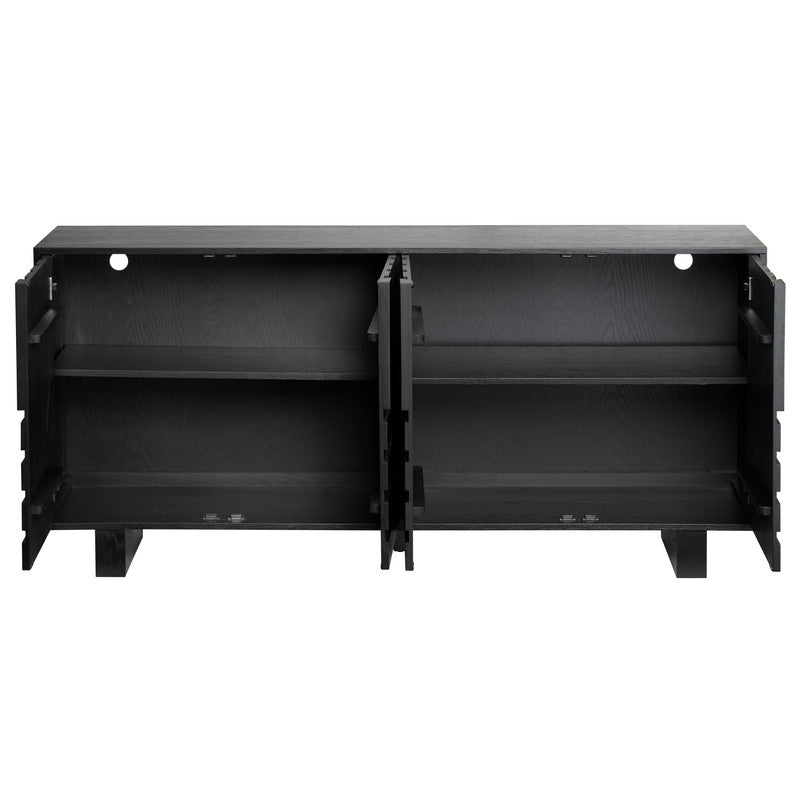 Dylan Black 4 Door Sideboard by Crestview at Eve Furniture