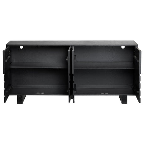 Dylan Black 4 Door Sideboard by Crestview at Eve Furniture