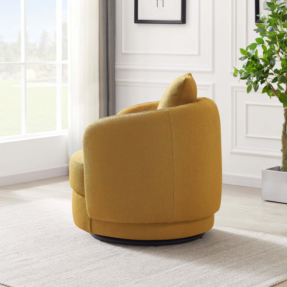 Dylan Gold Boucle Lounge Chair by Ashcroft Furniture at Eve Furniture