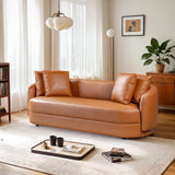 Dylan Modern Cognac Leather Sofa by Ashcroft Furniture at Eve Furniture