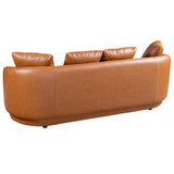 Dylan Modern Cognac Leather Sofa by Ashcroft Furniture at Eve Furniture