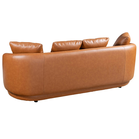 Dylan Modern Cognac Leather Sofa by Ashcroft Furniture at Eve Furniture