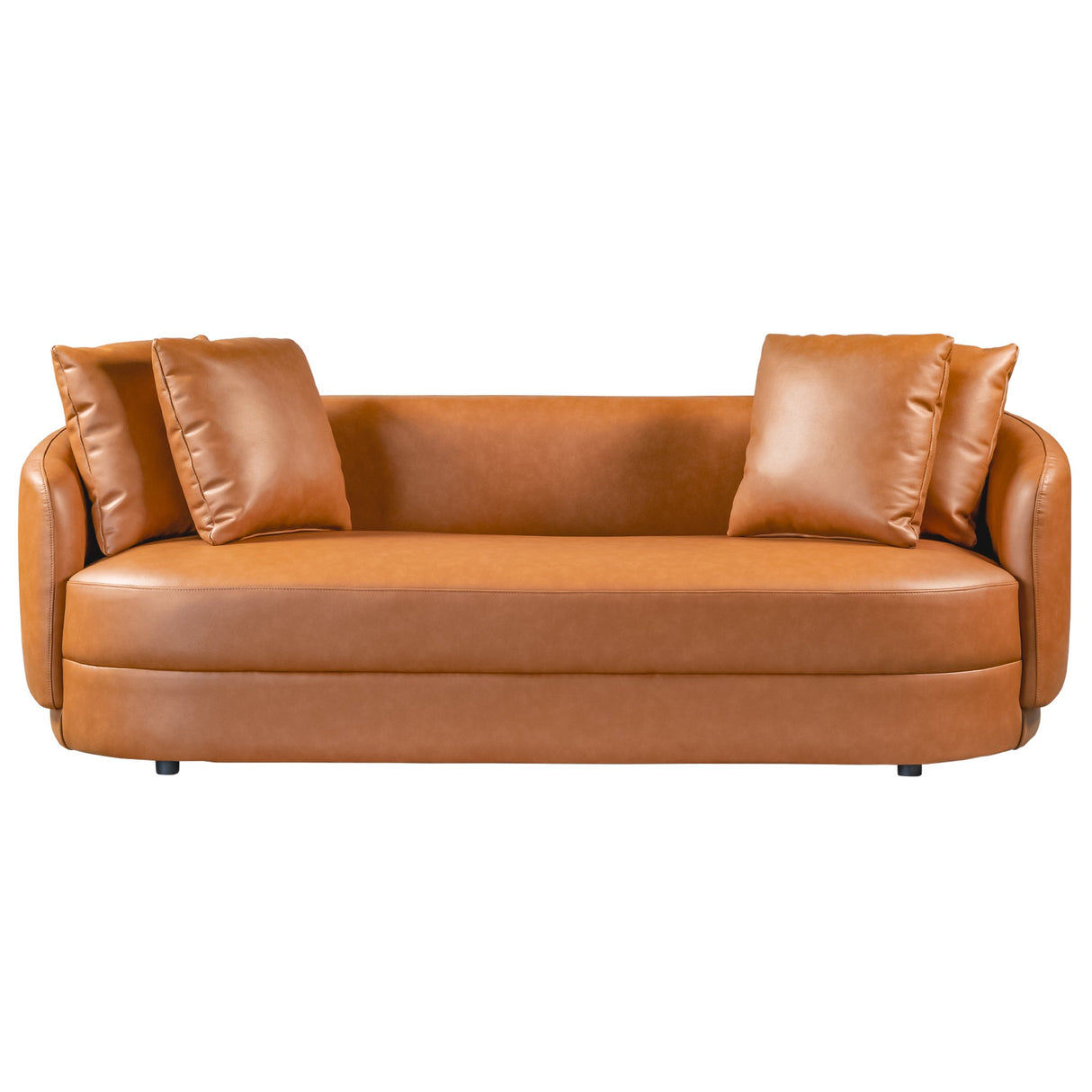 Dylan Modern Cognac Leather Sofa by Ashcroft Furniture at Eve Furniture