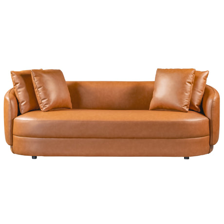 Dylan Modern Cognac Leather Sofa by Ashcroft Furniture at Eve Furniture