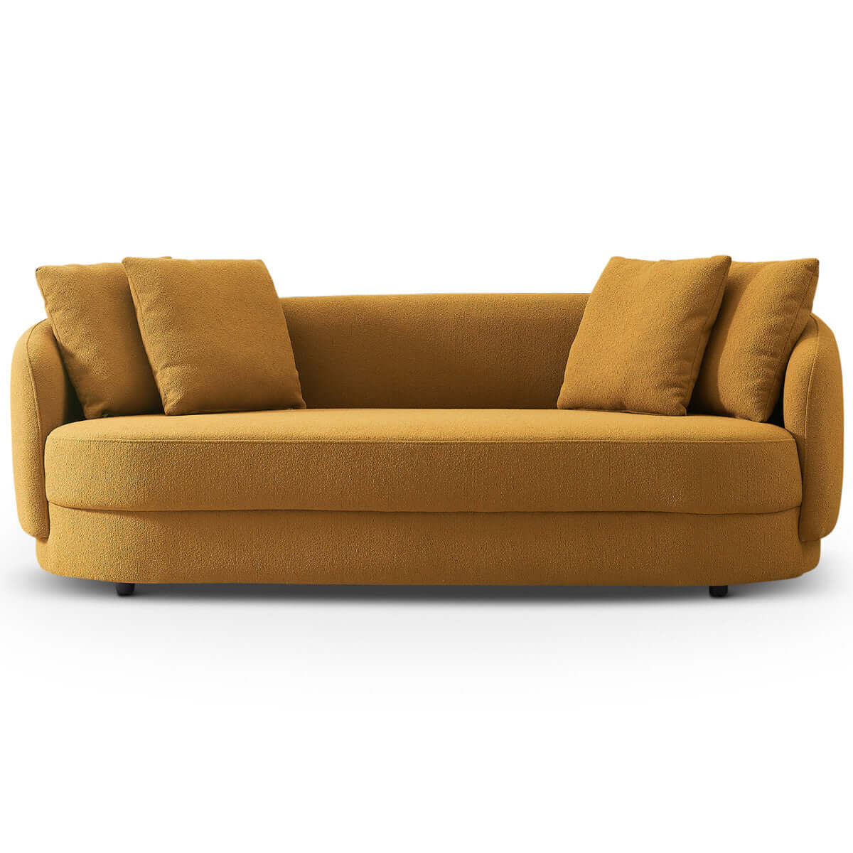 Velvet yellow sofa