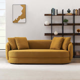 Dylan Modern French Boucle Sofa Dark Yellow Boucle