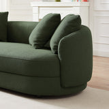 Dylan Modern French Olive Green Boucle Sofa by Ashcroft Furniture at Eve Furniture
