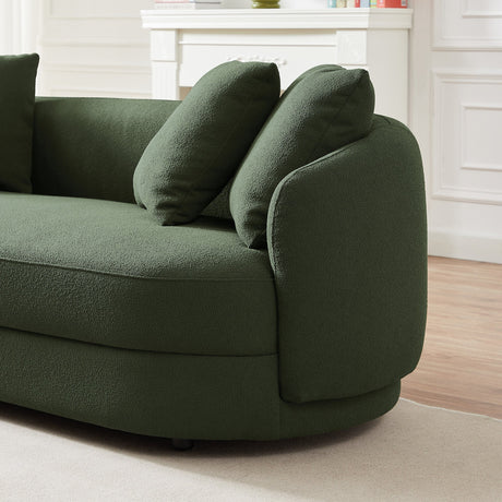 Dylan Modern French Olive Green Boucle Sofa by Ashcroft Furniture at Eve Furniture