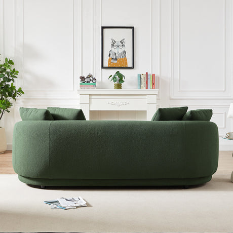 Dylan Modern French Olive Green Boucle Sofa by Ashcroft Furniture at Eve Furniture