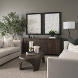 Dylan Small Textured Off White w/ Handles Ceramic Vase by Mercana at Eve Furniture