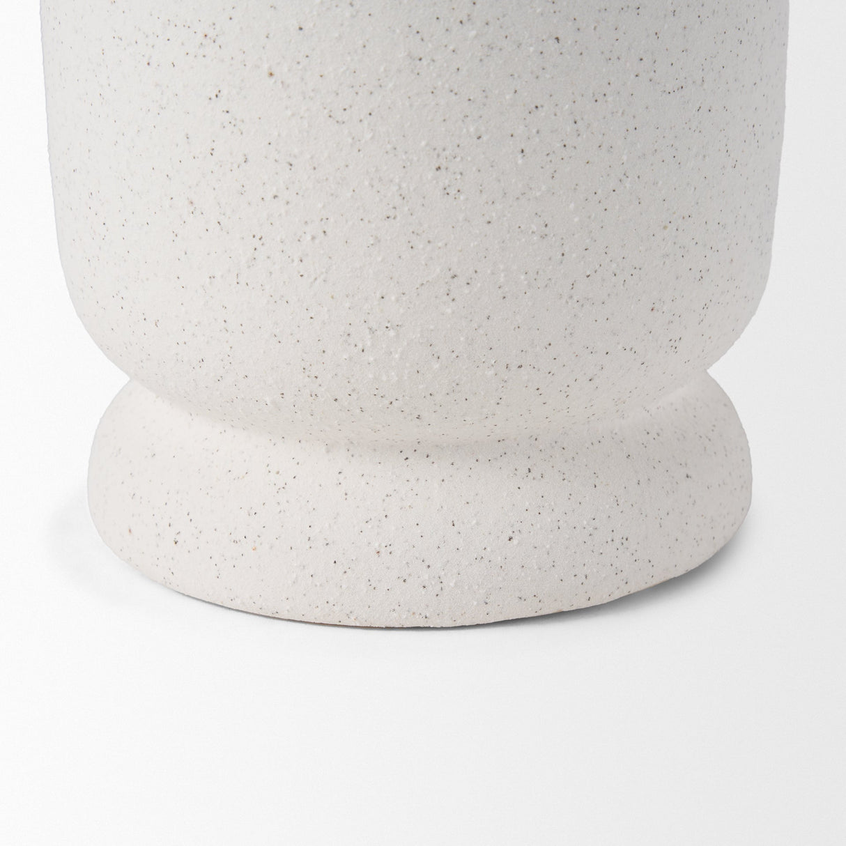 Dylan Small Textured Off White w/ Handles Ceramic Vase by Mercana at Eve Furniture