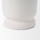 Dylan Small Textured Off White w/ Handles Ceramic Vase by Mercana at Eve Furniture