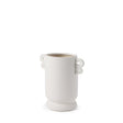 Dylan Small Textured Off White w/ Handles Ceramic Vase by Mercana at Eve Furniture