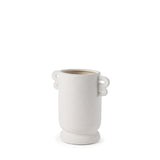 Dylan Small Textured Off White w/ Handles Ceramic Vase by Mercana at Eve Furniture