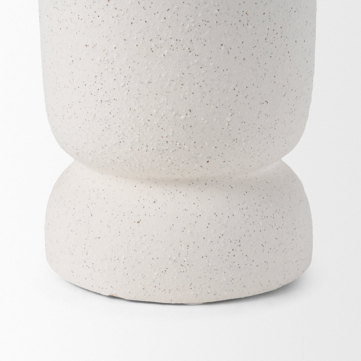 Dylan Tall Textured Off White w/ Handles Ceramic Vase by Mercana at Eve Furniture