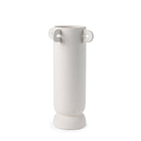 Dylan Tall Textured Off White w/ Handles Ceramic Vase by Mercana at Eve Furniture