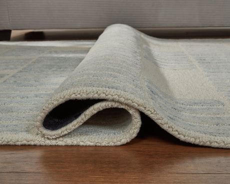 Dylanton Ivory/Blue Large Rug by Ashley at Eve Furniture