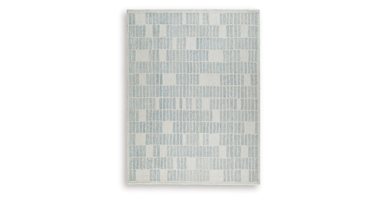 Dylanton Ivory/Blue Large Rug by Ashley at Eve Furniture