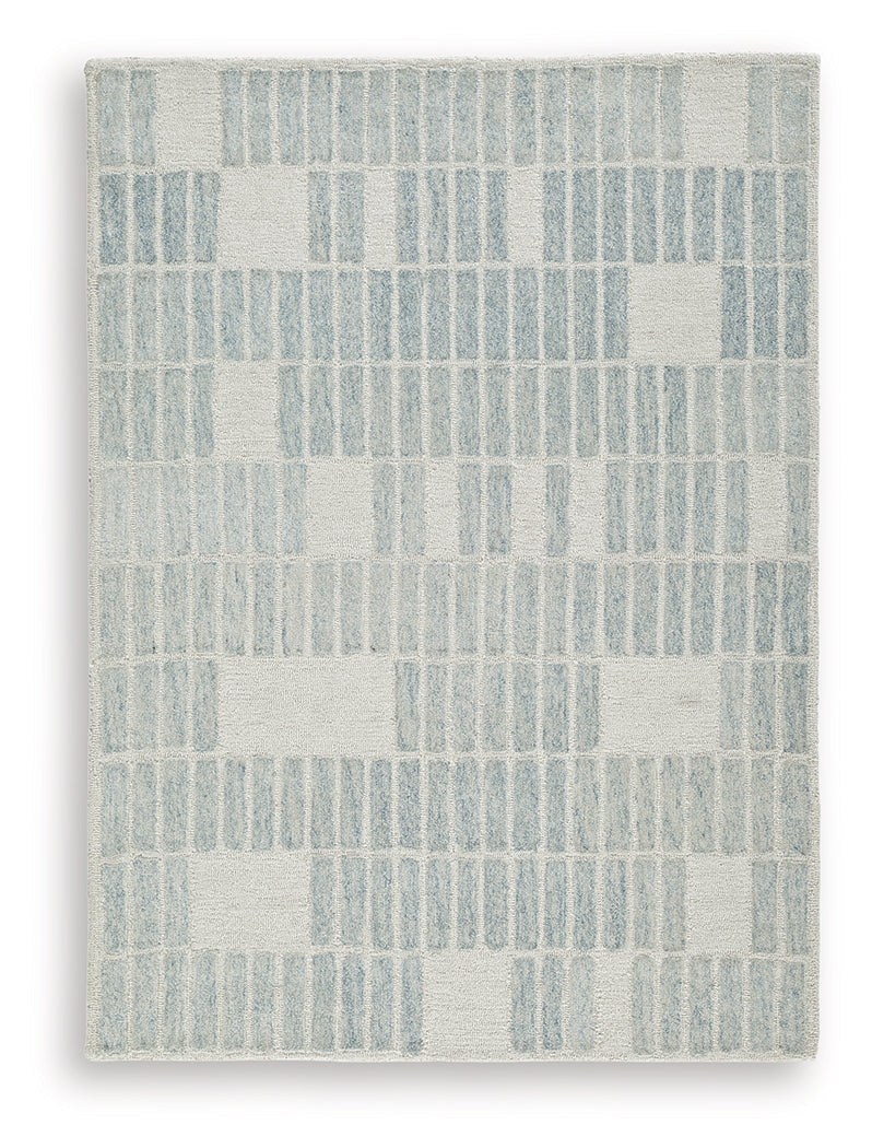 Dylanton Ivory/Blue Medium Rug by Ashley at Eve Furniture