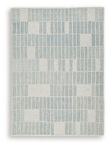 Dylanton Ivory/Blue Medium Rug by Ashley at Eve Furniture