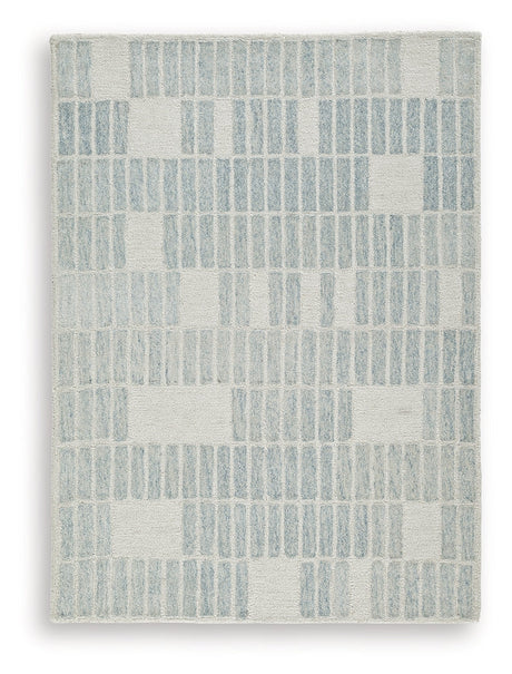 Dylanton Ivory/Blue Medium Rug by Ashley at Eve Furniture