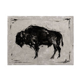 Dynamic Bison II by Ethan Harper a Hand Embellished Textured Canvas by Mercana at Eve Furniture