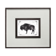 Dynamic Bison II by Ethan Harper a Hand Embellished Textured Framed Art Print Matted under Glass by Mercana at Eve Furniture