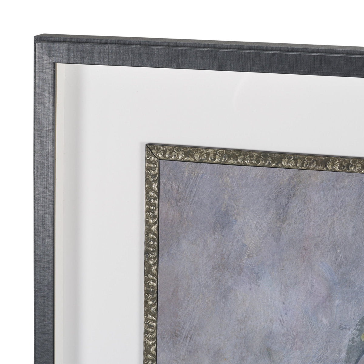 Dynasty Bloom I by Mercana Studio Hand-Embellished Textured Framed Artwork Matted under Glass by Mercana at Eve Furniture