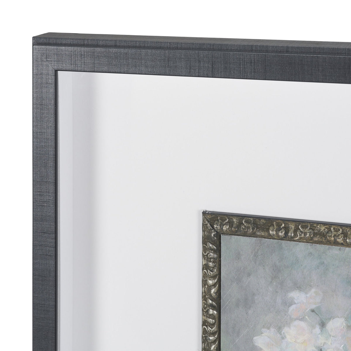 Dynasty Bloom III by Mercana Studio Hand-Embellished Textured Framed Artwork Matted under Glass by Mercana at Eve Furniture