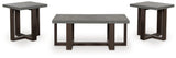 Dynnford Gray/Brown Table (Set of 3) by Ashley at Eve Furniture